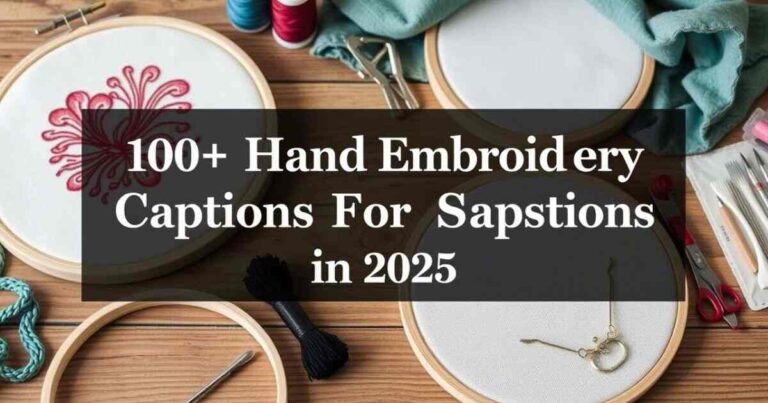 100+ Hand Embroidery Captions For Instagram in 2025